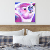 Toile Brillant violet Koala animal visage art (Insitu(Chambre))