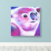 Toile Brillant violet Koala animal visage art (Insitu (Plancher de Bois))