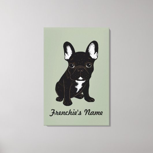 Toile Brindle French Bulldog (Nom Personnalisé) (Recto)
