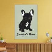 Toile Brindle French Bulldog (Nom Personnalisé) (Insitu(Salon))