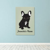 Toile Brindle French Bulldog (Nom Personnalisé) (Insitu (Plancher de Bois))