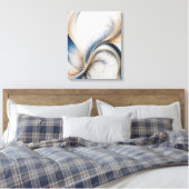 Toile Brise Dorée Art Fluide Bleu et Or (Insitu(Chambre))