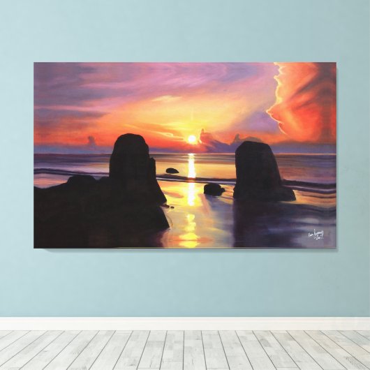 Toile Briser à travers les nuages (Insitu (Plancher de Bois))