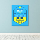 Toile British Beach Theme Gift (Insitu (Plancher de Bois))