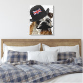 Toile British Bulldog et Bowler Casquette (Insitu(Chambre))