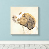 Toile Brittany Peinture - Cute Original Chien Art (Insitu (Plancher de Bois))