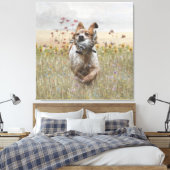 Toile Brittany Spaniel à la chasse aux cailles , Art (Insitu(Chambre))