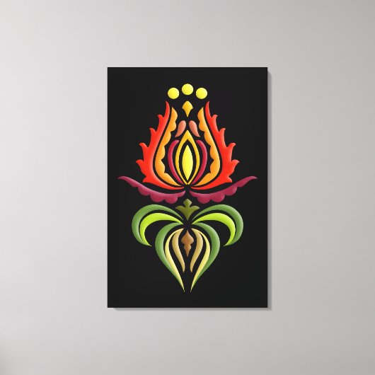 Toile Broderie Fancy Mantle - Art folklorique hongrois (Recto)