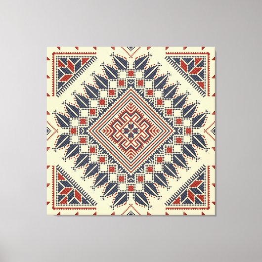 Toile Broderie palestinienne traditionnelle (Recto)