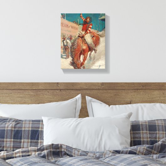 Toile Bronco Buster par Newell Convers Wyeth (Insitu(Chambre))