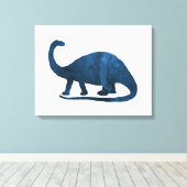 Toile Brontosaurus - Bleu marine - Dinosaur (Insitu (Plancher de Bois))