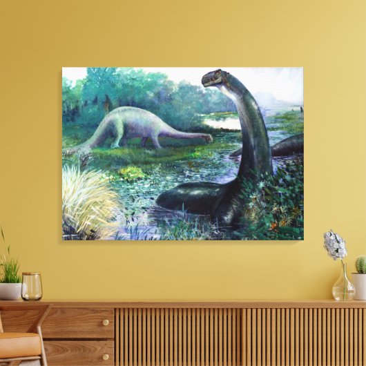 Toile Brontosaurus dans l'eau (Insitu(Salon))