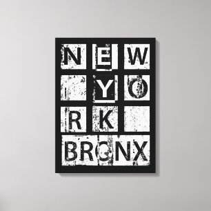Toile Bronx New York Typographie de Grunge