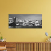 Toile Brooklyn Bridge À La Nuit, New York City (Insitu(Salon))