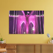 Toile Brooklyn Bridge Lit Purple (Insitu(Salon))