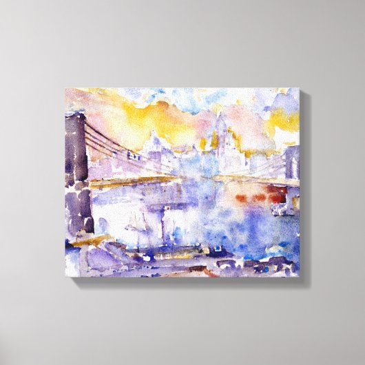 Toile Brooklyn Bridge (New York City Landscape) (Recto)