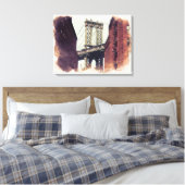 Toile Brooklyn Bridge NYC Watercolor Peinture Canvas (Insitu(Chambre))