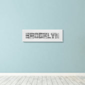 Toile Brooklyn NY New York Word Art (Insitu (Plancher de Bois))