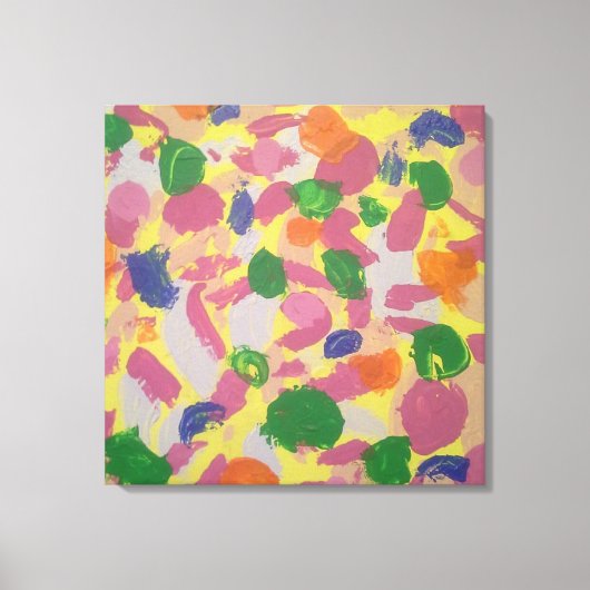 Toile Brosses colorées Abstrait Art Canvas Imprimer (Recto)