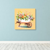 Toile Brouette de fleurs (Insitu (Plancher de Bois))