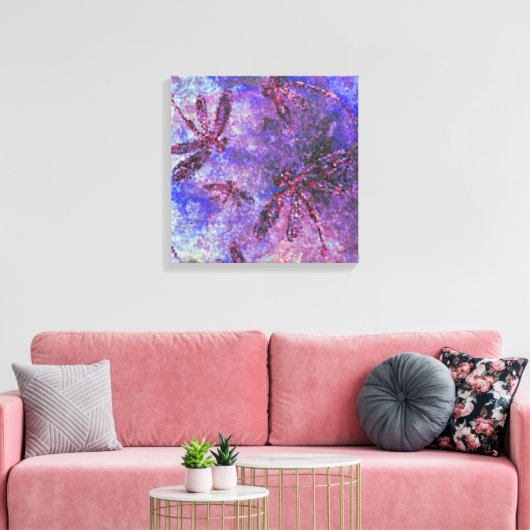 Toile Brouillard de libellule violet (Insitu(Salon))