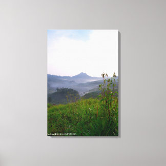 Toile Brouillard du matin paysage collinaire brumeux pho