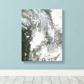 Toile Brouillard et neige dans le Pacifique Nord-Ouest ( (Insitu (Plancher de Bois))