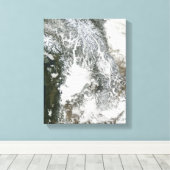 Toile Brouillard et neige dans le Pacifique Nord-Ouest ( (Insitu (Plancher de Bois))