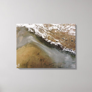 Toile Brouillard le long des monts Himalaya