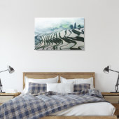 Toile Brouillard matinal au-dessus des champs de riz (Insitu(Chambre))