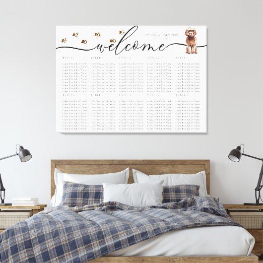 Toile Brown chiot Cavapoo Bienvenue de siège Numéros de  (Insitu(Chambre))