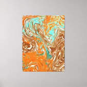 Toile Brown, orange, couleurs Boho Abstrait (Recto)