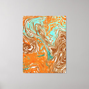 Toile Brown, orange, couleurs Boho Abstrait