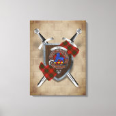Toile Bruce Clan Badge Crossed Swords Canvas Imprimer (Recto)