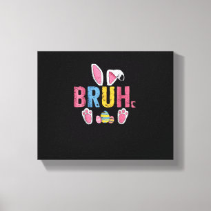 Toile Bruh Bunny Pâques mignonne mème pour les enfants _