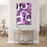 Toile Brume Abstraite de 24 po x 36 po<br><div class="desc">Ajoutez un éclairage spécial pour celui-ci ! Une abstraite contemporaine avec de multiples mouvements de balais dans les tons blanc et rose sur un arrière - plan violet avec des mélanges de noir et gris vous attendra et deviendra certainement un début de conversation. Une oeuvre d'art étirée de 24"x36" de...</div>