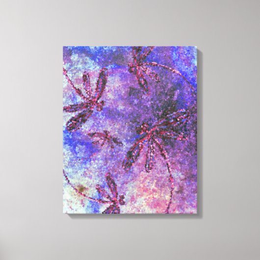 Toile Brume de Libellule Violette (Recto)