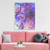Toile Brume de Libellule Violette (Insitu(Salon))