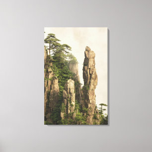 Toile Brume parmi les crêtes et les vallées du canyon