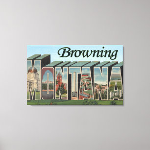 Toile Brunissement, Montana - grandes scènes de lettre