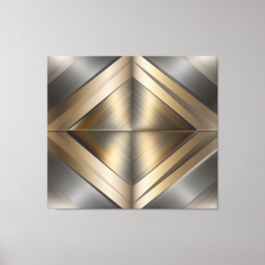 Toile Brushed Metallic Geometric Diamond Pattern (Recto)