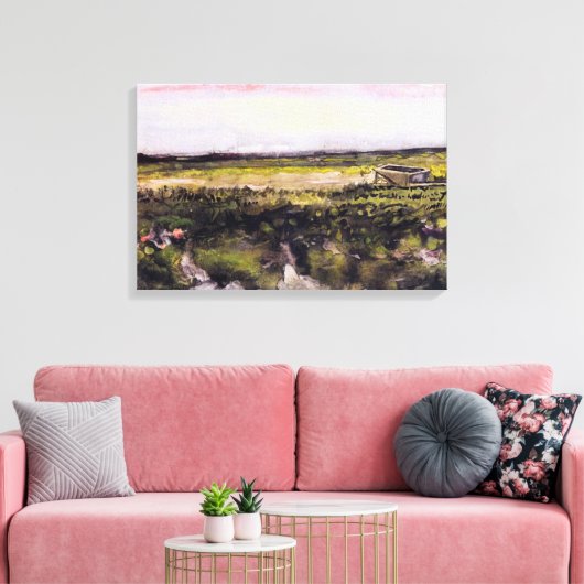 Toile Bruyère avec une brouette par Vincent van Gogh (Insitu(Salon))