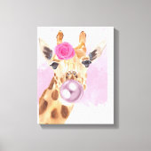 Toile Bubble Bubblegum Flower Giraffe (Recto)