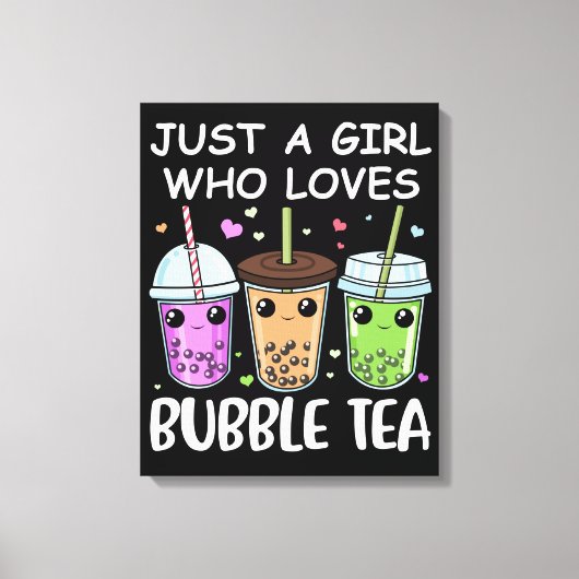 Toile Bubble Tea Cadeaux Filles Kawaii Bubble Tea (Recto)