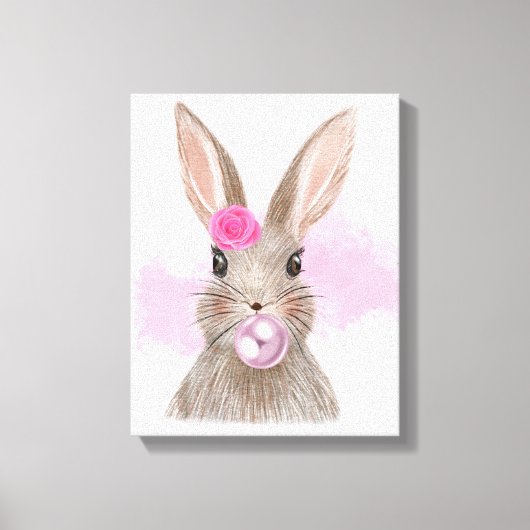 Toile Bubblegum Rabbit Art mur (Recto)