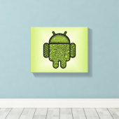 Toile Bubbles Doodle Character pour le robot Android™ (Insitu (Plancher de Bois))