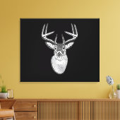 Toile Buck sur noir design White Tail Deer (Insitu(Salon))