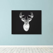 Toile Buck sur noir design White Tail Deer (Insitu (Plancher de Bois))