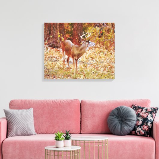 Toile Buck Wild Deer in Woods Canvas Imprimer (Insitu(Salon))