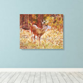 Toile Buck Wild Deer in Woods Canvas Imprimer (Insitu (Plancher de Bois))